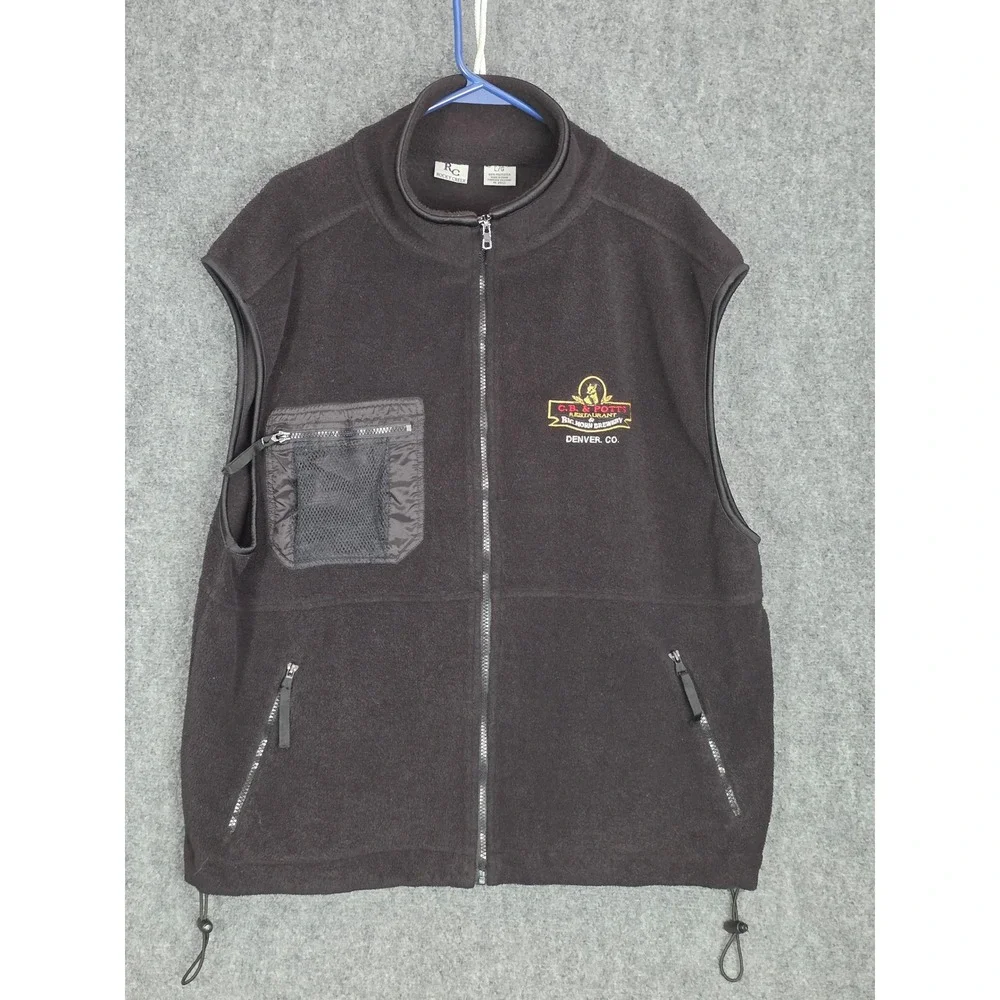 Rocky Creek Fleece Vest Mens L/G C.B. & Potts Big Horn Brewery Denver CO Outdoor